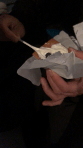 I loved how this person reacted/was eating the cookie. It captures the stickiness of the marshmallow.