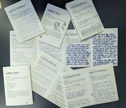 Completed worksheets from the workshop