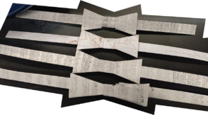 Bowties made out of our scoring printed paper