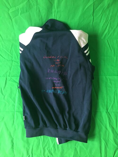 embroidered detail from the back