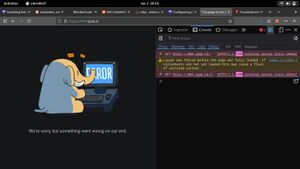 a screenshot of an error message during the mastodon instance installation