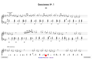 A screenshot of the webpage gnossiennes.mousereeve.com