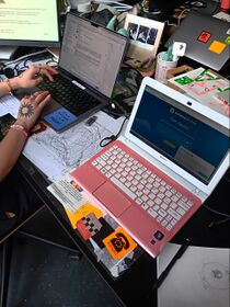 sevgi setting up her pc for a linux install