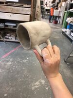 making chunky mug for moi