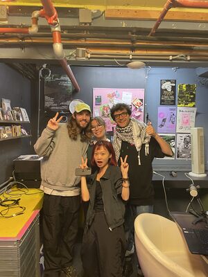 Daan, Kiki, Tommi and me at Radio Worm